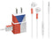 Czech Republic Flag Distressed Phone Charger Skin